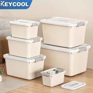 KEYCOOL Hộp Nhựa Đựng Đồ Đa Năng Có Nắp Quai Cầm - Thích hợp để đựng đồ ăn nhẹ, đồ chơi, quần áo và các vật dụng khác