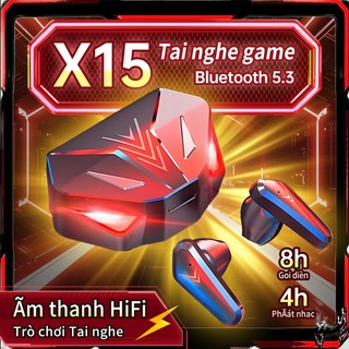  Tai nghe Bluetooth không dây X15 Tws Tai nghe chơi game có màn hình LED bluetooth 5.3 tích hợp mic 