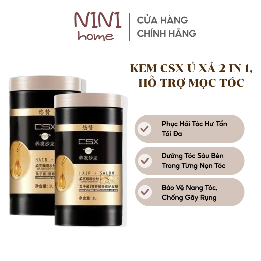 Kem Ủ Xả Tóc Siêu Mượt Phục Hồi Hư Tổn, Giúp Khoẻ Tóc, Ngăn Gãy Rụng Tóc,Phục Hồi Chuyên SâuBiotin1L