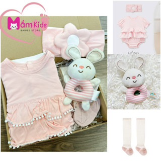 Set quà tặng sơ sinh cao cấp Lapomme  cho bé size 0-3m, 3-6m có hộp