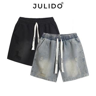 Quần short jean nam JULIDO co giãn thoải mái S Black_T2 Chất liệu Denim bền đẹp Size M L XL XXL