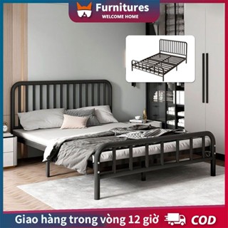 1-1.8m Giường Sắt Không có formaldehyde Với Thanh Đỡ Bằng Thép Độ ổn định cao khung giường sắt