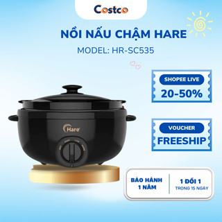 Nồi Nấu Chậm HARE HR-SC535 3.5L – Hầm, Hấp, Nấu Cháo Giữ Trọn Dưỡng Chất Bảo Hành 12 Tháng
