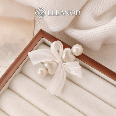 Kẹp tóc mái nữ Eleanor Accessories hình trái tim phụ kiện tóc kẹp tóc nơ tiểu thư 10074