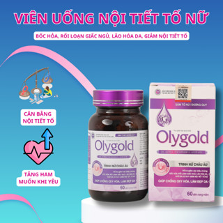 Viên uống nội tiết Olygold - giảm khô hạn, điều kinh nguyệt, làm đẹp da, tăng cường sinh lý nữ, dầu anh thảo, sâm tố nữ