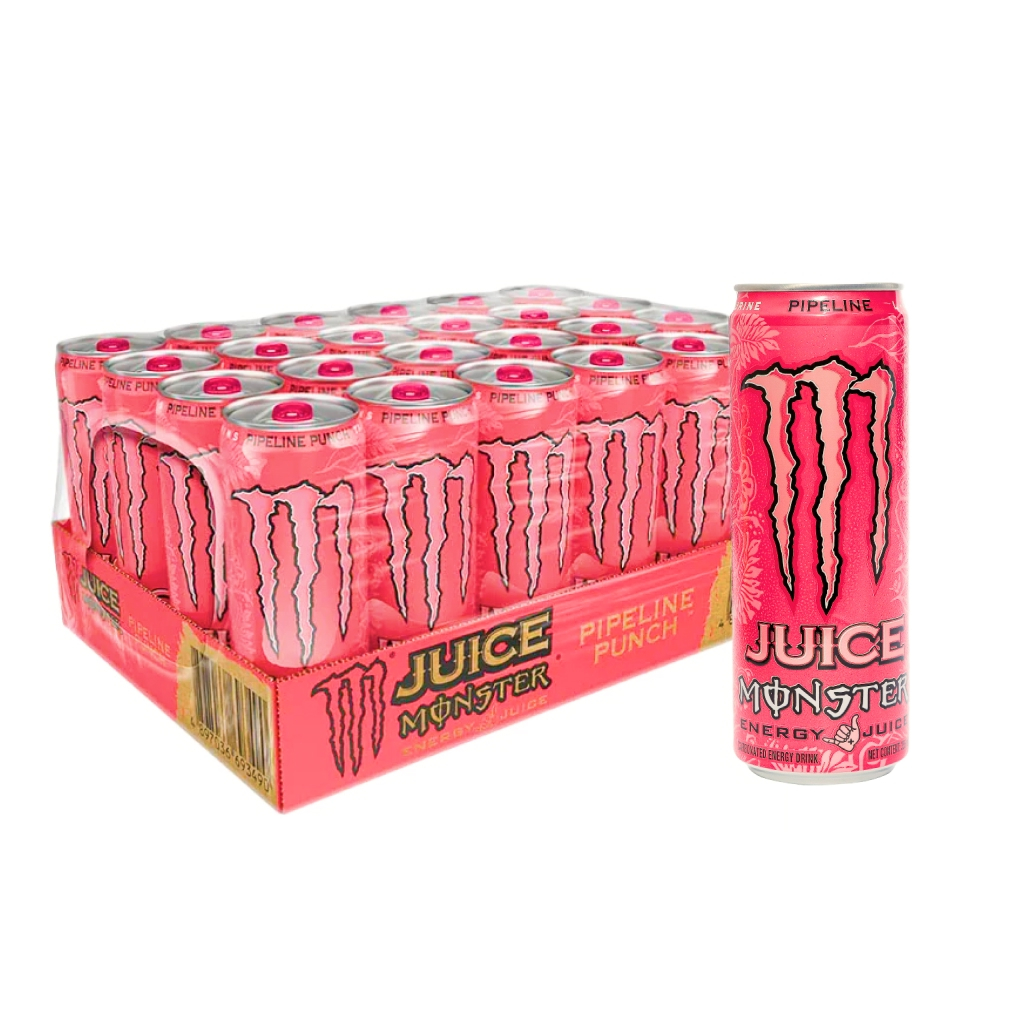 Nước Tăng Lực Monster Energy Pipeline Punch - Lon Màu Hồng 355ml/Lon - Nhập Khẩu Chính Hãng