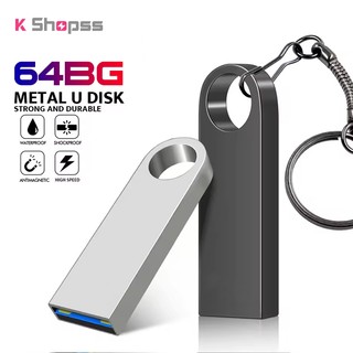 USB 64GB 2.0 Ổ Đĩa Flash Memoria Tốc Độ Cao Bằng Kim Loại Nhỏ Gọn Chống Thấm Nước