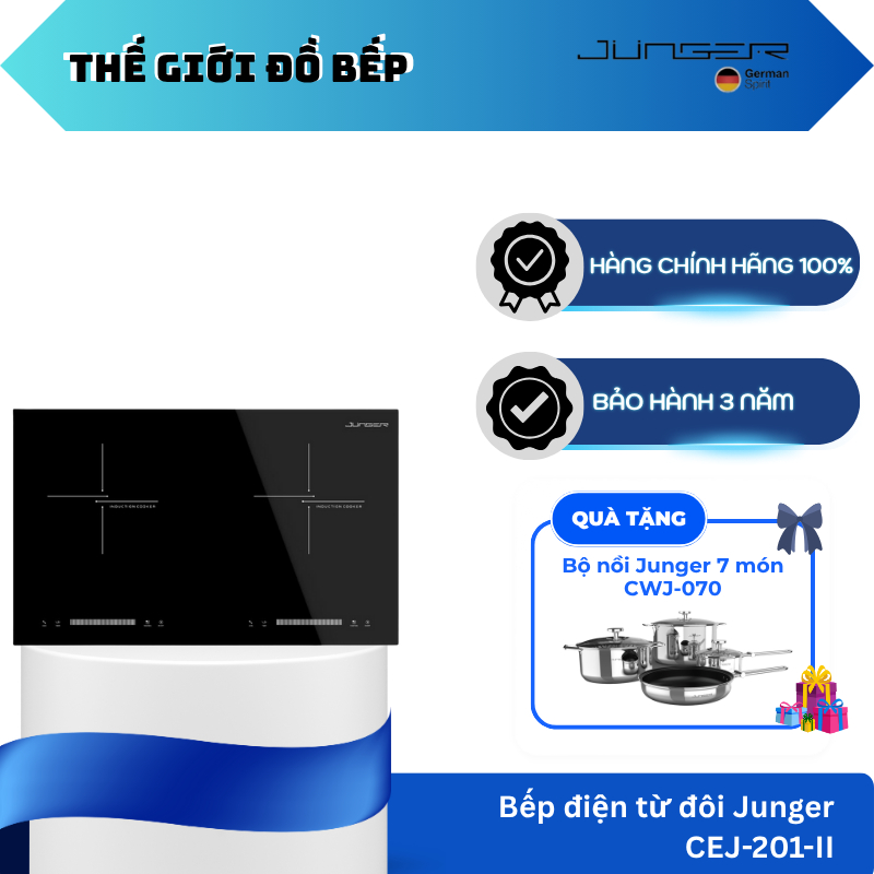 Bếp điện từ đôi Junger CEJ-201-II, Hiệu suất mạnh mẽ  - TGB