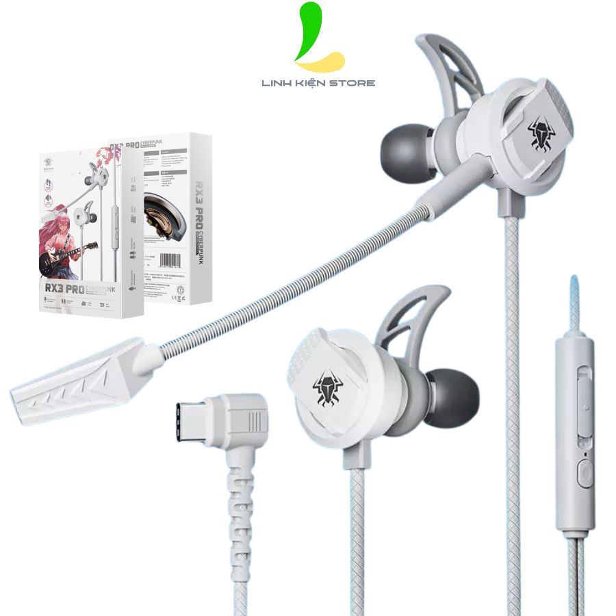 Tai Nghe Plextone RX3 Pro Cyberpunk - Tai Nghe Gaming Có Mic Rời Kết Nối Cổng Type C và 3.5mm