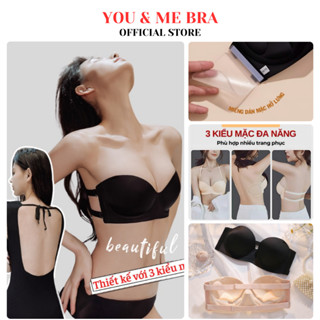 Áo Cúp Ngực Không Dây Chống Tụt Chất Su Kèm Phụ Kiện Mặc Nhiều Kiểu You&Me Bra - 018