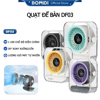  【 Hàng Mới Quạt Để Bàn Bomidi DF03 Quạt Tốc Độ Cao Để Bàn 100 Tốc Độ Màn Hình Kỹ Thuật. 