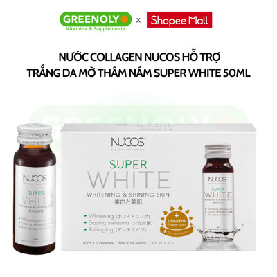 Nước Uống Collagen Nucos Super White Hỗ Trợ Dưỡng Trắng Da Hỗ Trợ Mờ Thâm Nám