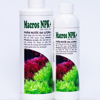 Phân Nước thủy sinh Đa Lượng Macros NPK+ - Bổ sung đầy đủ N, P, K cho bể thủy sinh