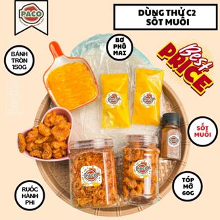 [MUST TRY] Set Bánh Tráng Phơi Sương C2 Dùng Thử đầy đủ topping nhà Paco Food Gồm 1 sấp bánh tráng 1 hủ ruốc hành phi 1