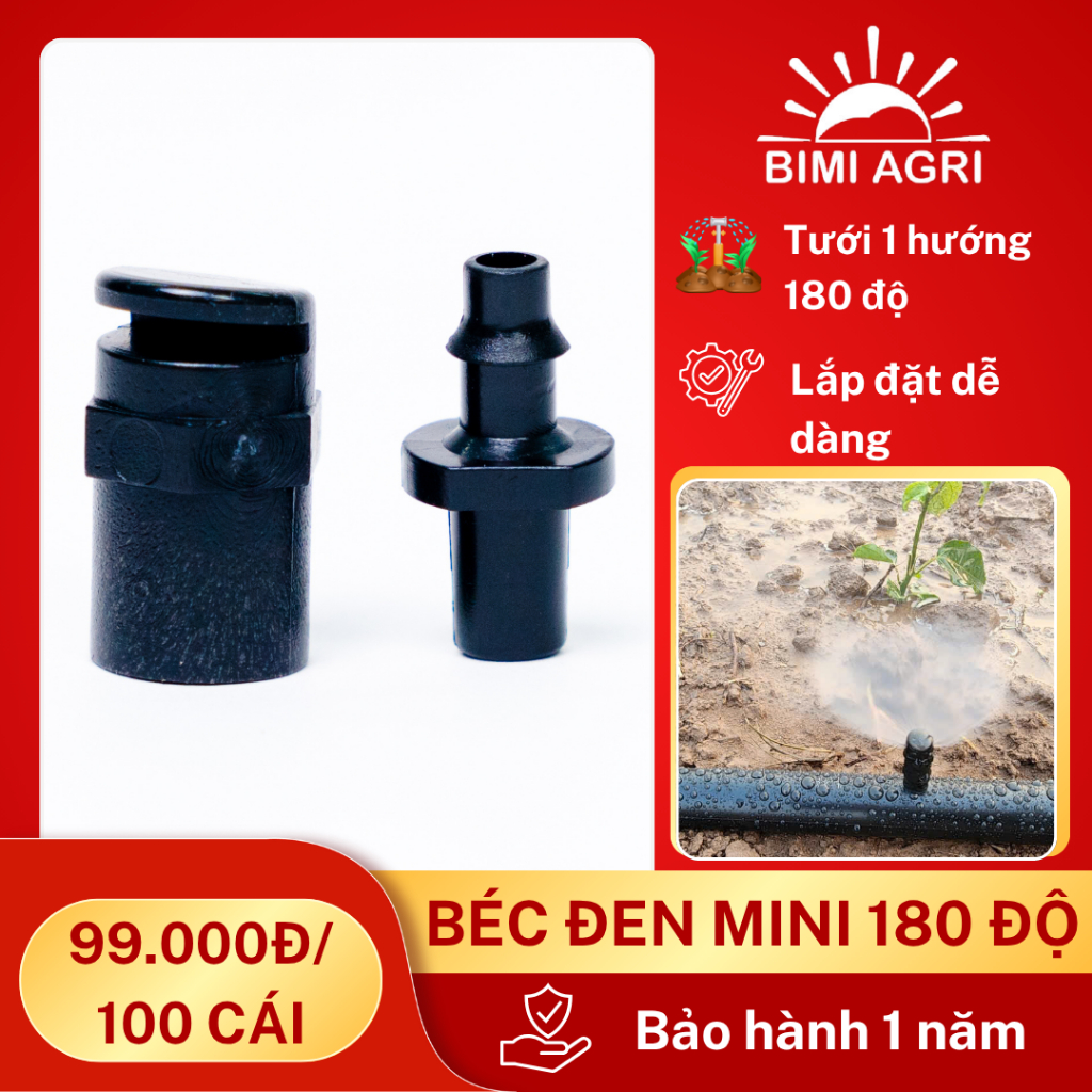 Béc MINI tưới gốc 180 độ 360 độ