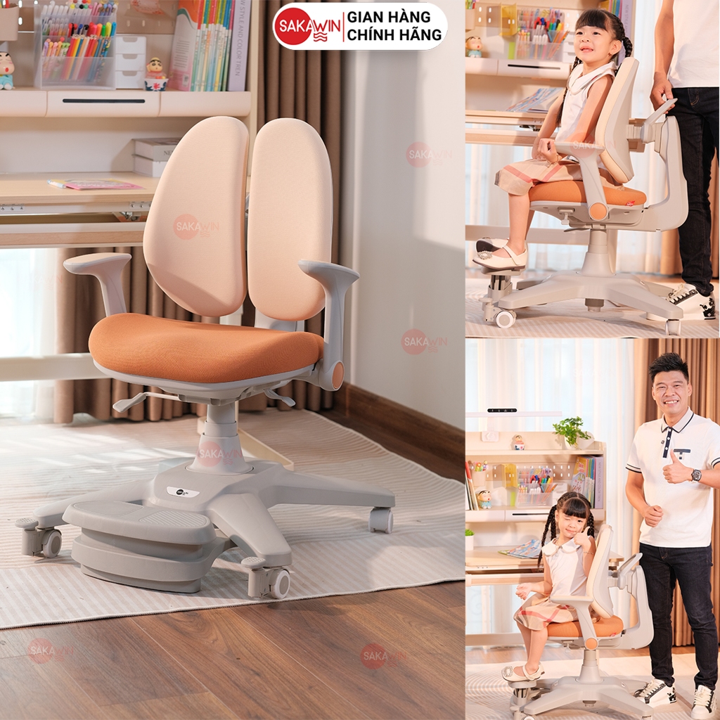 [Mẫu Mới 2026] Ghế chống gù cao cấp Sakawin Premium G01, Ghế học sinh thế hệ mới điều chỉnh dáng ngồi cho bé | BigBuy360 - bigbuy360.vn