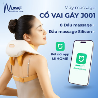 Máy massage cổ vai gáy J001 kết nối app Mihome, máy mát xa xoa bóp chườm ấm hỗ trợ giảm đau Masaji