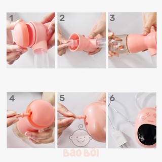 Máy Hút Sữa Điện Đôi Lucina Cao Cấp Thay Phễu Flex