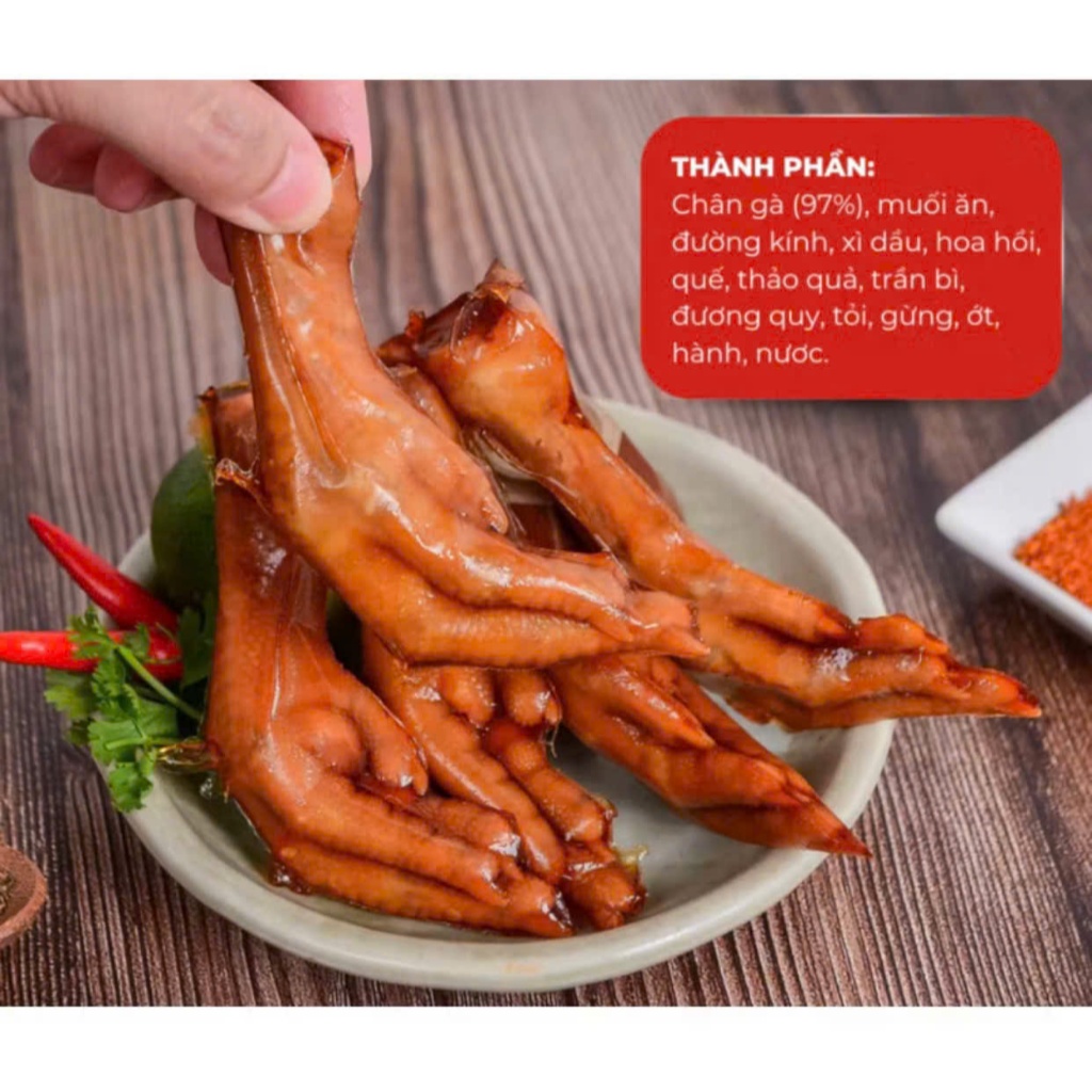 (CHÂN GÀ TAP FOOD) CHÂN GÀ ĐÔI TAPFOOD 58G, CHÂN GÀ LOẠI TO 50G