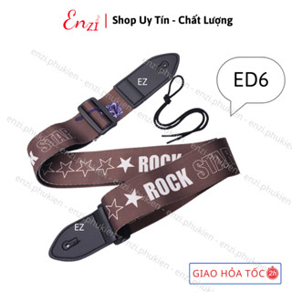 Dây đeo đàn guitar ukulele ED6 đàn classic, acoustic ghi ta bass  ghita điện phối hình dày dặn chắc chắn Enzi