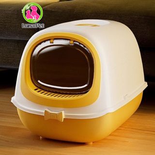 Nhà vệ sinh cho mèo kín mùi cửa ra vào 2 chiều chống văng cát Luna Pet NVS08