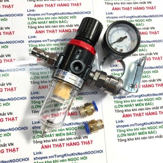 ẢNH THẬT HÀNG THẬT LỌC HƠI KHÍ NÉN ĐƠN AIRTAC AFR 2000 KÈM ĐẦU NỐI NHANH REN NGOÀI, đủ phụ kiện AFR-2000 AFR2000