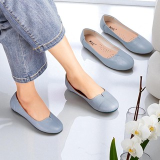 Giày Búp Bê Da Thật Đế Mềm Khoét Tim Pixie X831