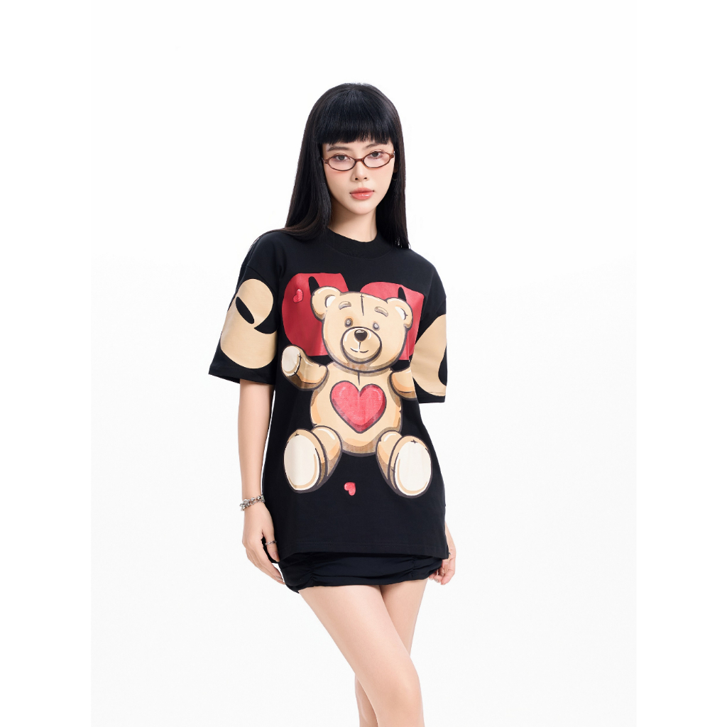 Áo Phông ECOCHIC LOVE SYMBOL Local Brand Chính Hãng Unisex Form Rộng Oversize Premium Cotton 100% B0