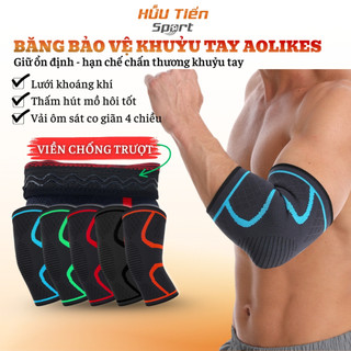 Bảo vệ khuỷu tay, băng bảo vệ cùi chỏ aolikes al7547 tập gym chơi thể thao đá bóng cầu lông bóng chuyền