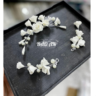 Set 3 hoa cài tóc cô dâu HC1051