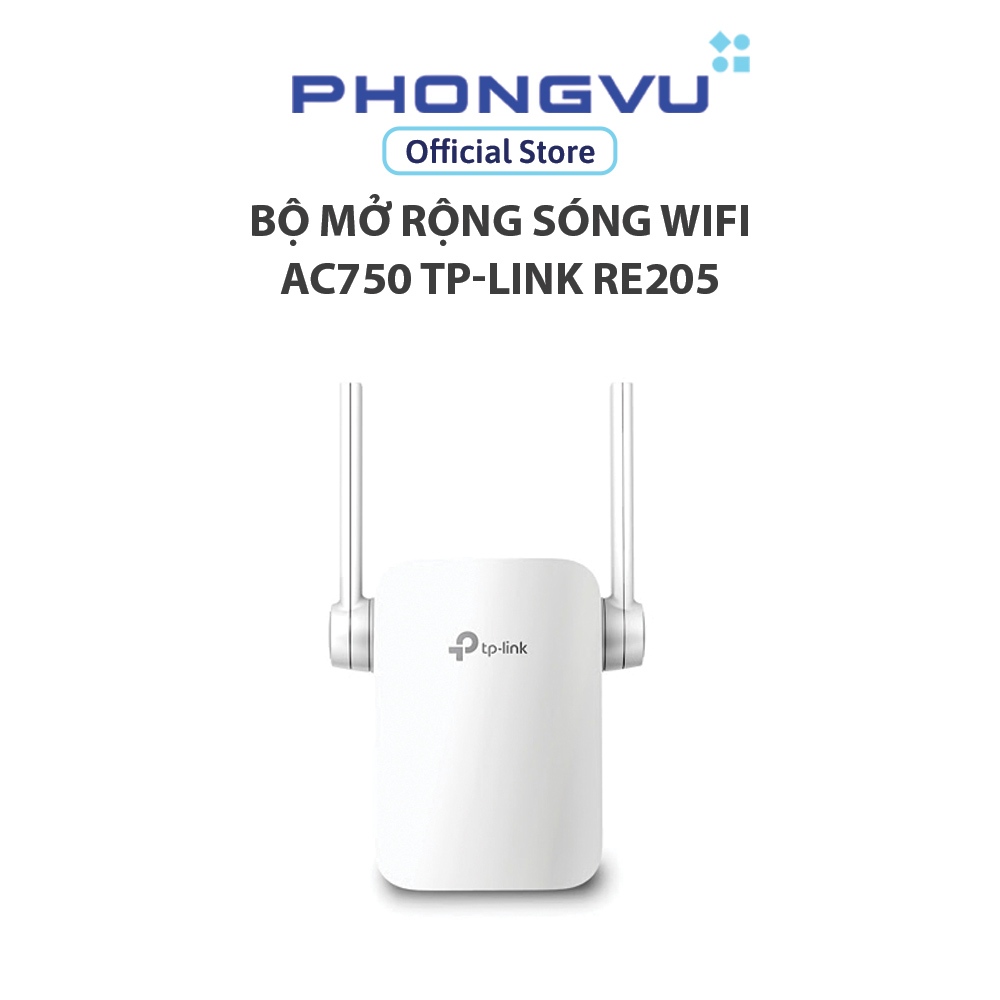 Bộ mở rộng sóng Wifi AC750 TP-Link RE205 - Bảo hành 24 tháng