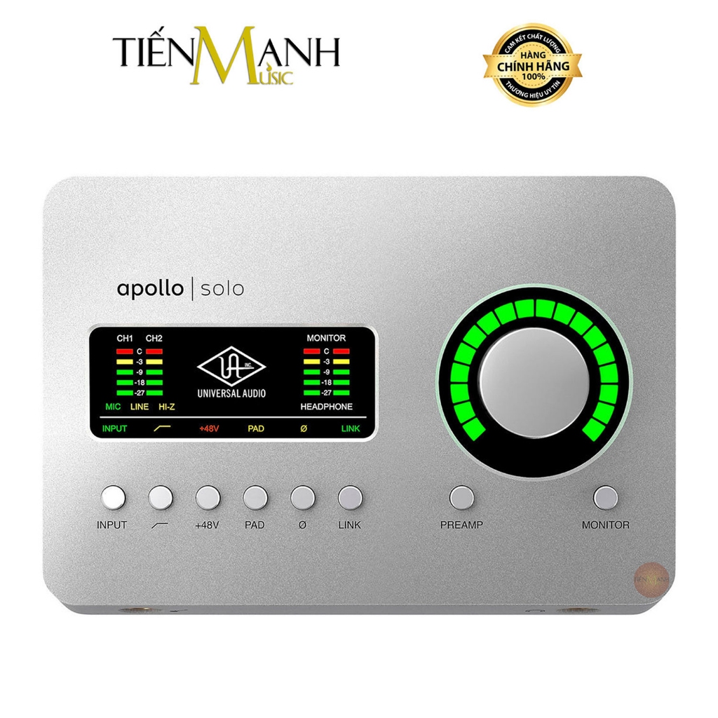 [Chính Hãng] Soundcard Universal Audio UA Apollo Solo HE TB3 - Thunderbolt 3 Sound Card Audio Interf