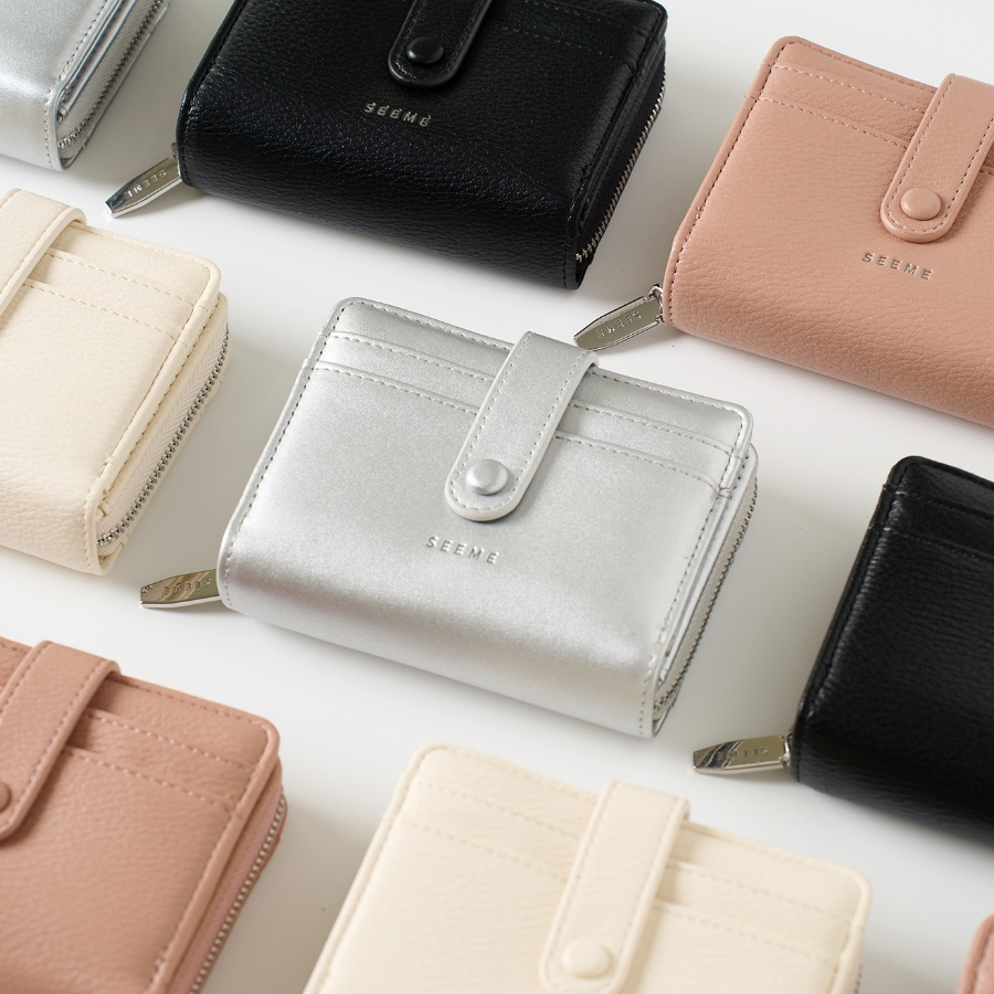 Ví đựng tiền nhiều ngăn khoá tròn SEEME Salim Wallet