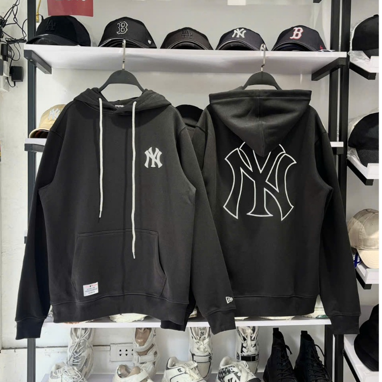 [SALE] Áo hoodie New Era big logo viền NY Yankees đen LẺ Size - 13086567- RAWS