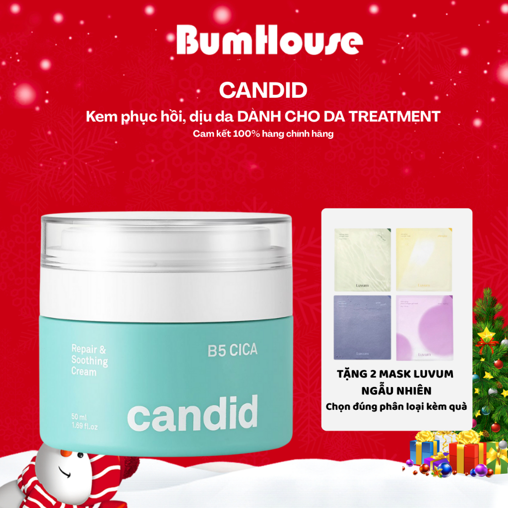 [HÀNG CTY] Kem Dưỡng Ẩm Hỗ Trợ Phục Hồi Da CANDID B5 CICA - Candid B5 CICA Repair & Soothing Cream 5
