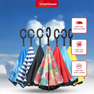 Ô Gấp Ngược Đi Ô Tô Kiểu Nhật Thế Hệ Mới Cao Cấp, Dù Che Mưa Ô Tô 2 Lớp Cỡ Lớn Cứng Cáp