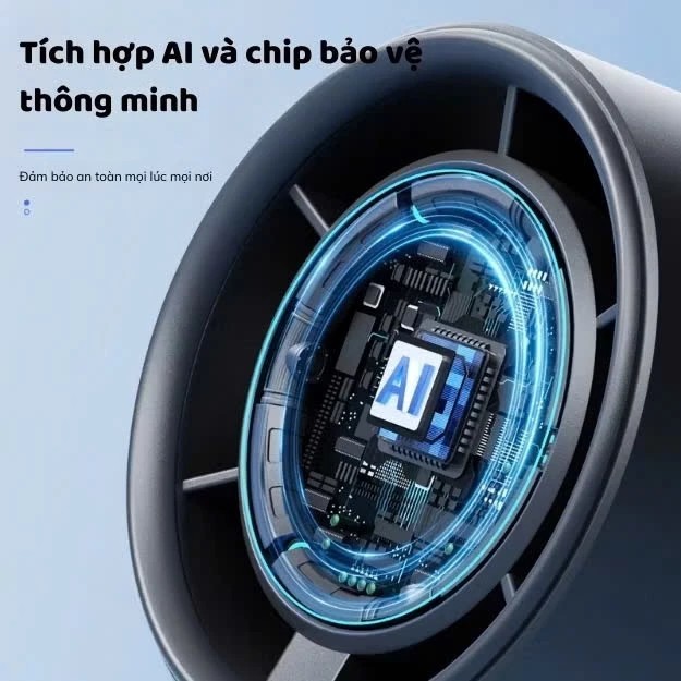 Quạt Cầm Tay Mini Sạc Pin, Cấp Độ Gió Mạnh Dung Lượng Pin 5000mAh Màn Hình Led Hiển Thị | BigBuy360 - bigbuy360.vn