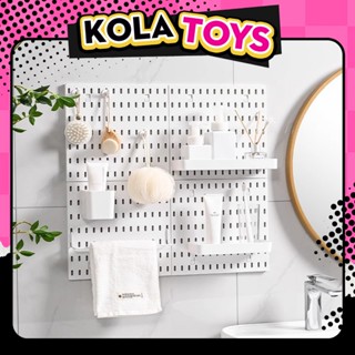  Pegboard decor trang trí nhà tắm kệ đựng treo đồ phòng tắm nhà vệ sinh dán tường không cần khoan đục bảo hành 12 tháng 