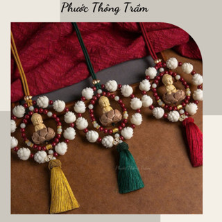  Khánh Phật Liên Hoa Sen Trắng Gỗ Hoàng Dương Treo Xe Ô Tô Trang Trí - Vạn Sự Bình An 