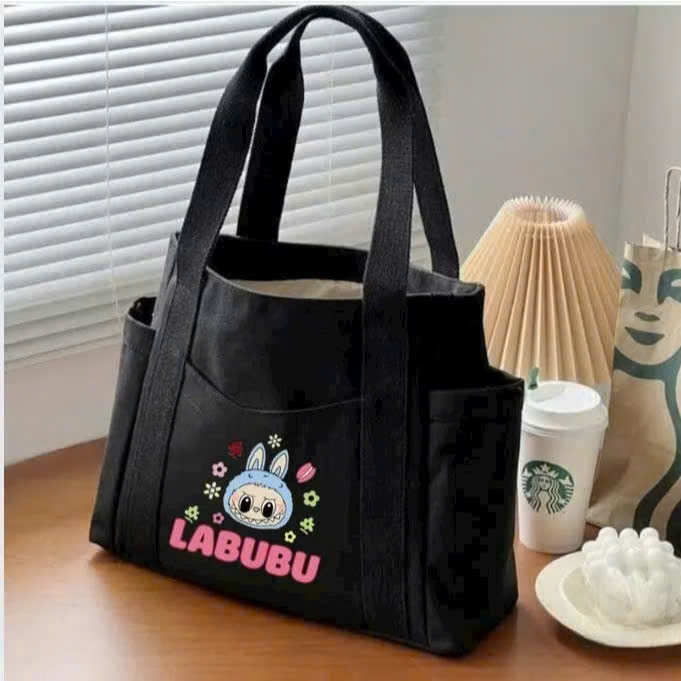 TÚI TOTE VẢI CANVAS ĐEO VAI IN  HOẠ TIẾT FORM RỘNG CHO NÀNG NĂNG ĐỘNG | BigBuy360 - bigbuy360.vn