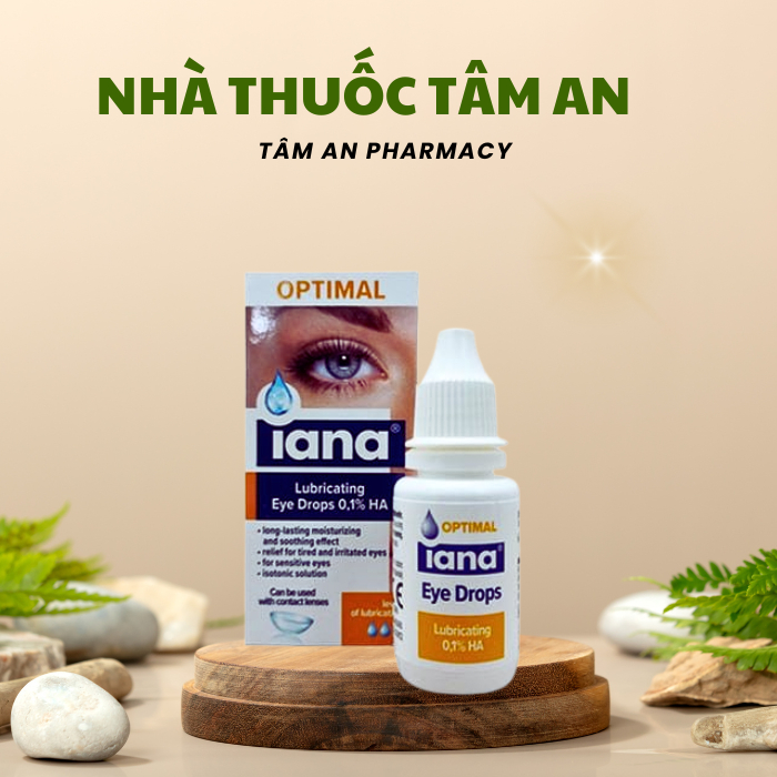 Nước Nhỏ Mắt IANA CHAI 10ML - Tốt Cho Người Cận Thị, Thường Xuyên Đeo Len, Kính Áp Tròng