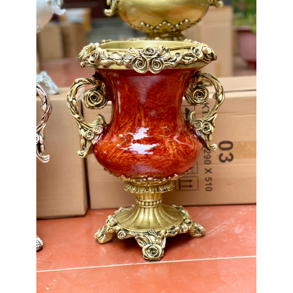Bình cắm hoa khô chất liệu composite mã c37 lọ hoa cao cấp bình hoa composite