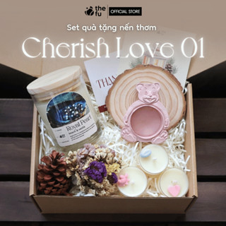  Set Quà Tặng Nến Thơm Thefu Tinh Dầu Cao Cấp Cherish Love 01 Decor Phòng Tặng Bạn Bè Người Thân 