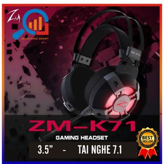  Tai Nghe ZM-K71 Gaming Chụp Tai Có Mic Jack Cắm USB Âm Thanh 7.1 Cao Cấp Fullbox Bass Cực Hay Cho Pc,Laptop 