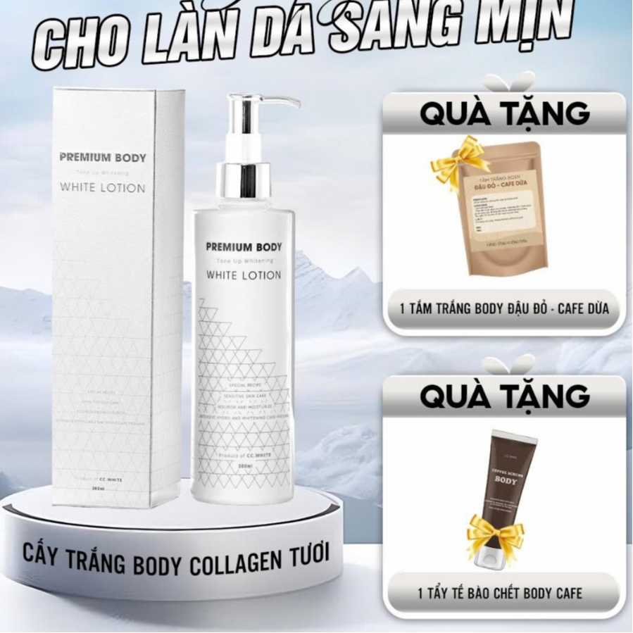 Kem body Senses CC WHITE, dưỡng trắng, lên tông ngay, không bết dính, không lộ kem