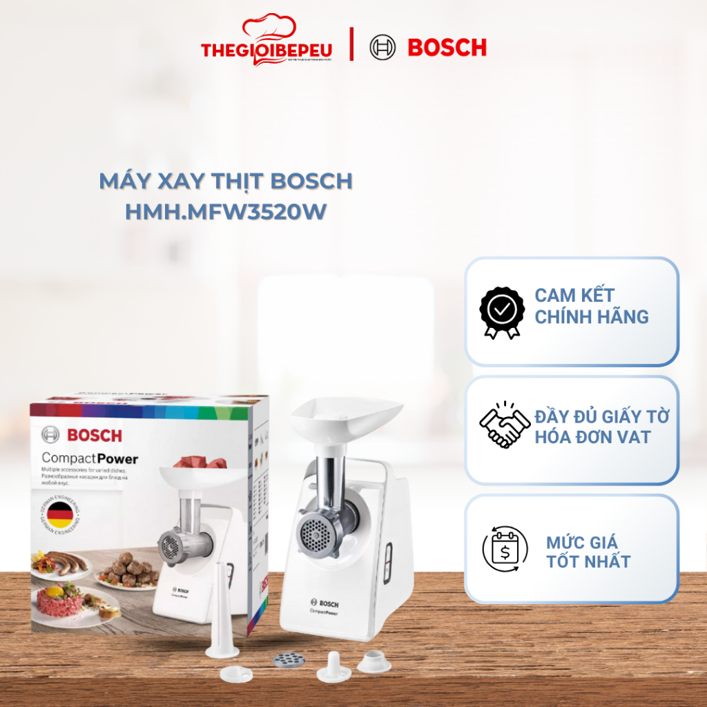 [Chính Hãng] Máy Xay Thịt Bosch HMH.MFW3520W