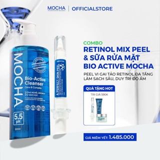  Peel Da Mocha + Sữa Rửa Mặt Bio Active Dịu Nhẹ Lành Tính Cho Cả Da Dầu Mụn Nhạy Cảm 