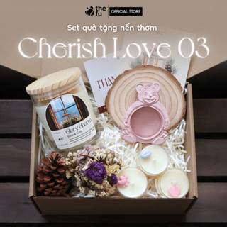  Set Quà Tặng Nến Thơm Thefu Tinh Dầu Cao Cấp Cherish Love 03 Decor Phòng Tặng Bạn Bè Người Thân 
