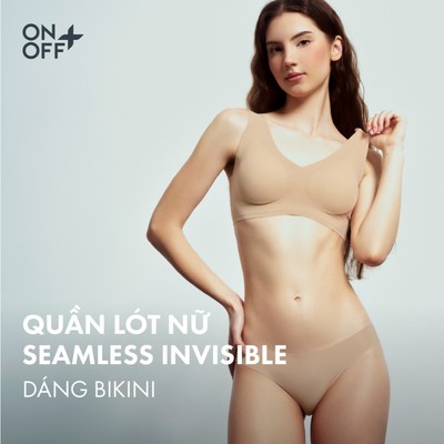 Quần lót nữ bikini tàng hình invisible công nghệ Bonding hiện đại không vệt hằn trên da - ONOFF 16US24A025