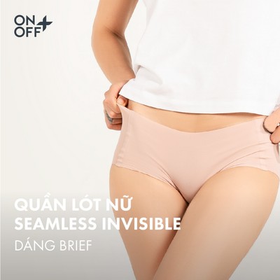 Quần lót nữ tam giác brief tàng hình invisible công nghệ Bonding hiện đại không vệt hằn trên da - ONOFF 16UY24A024